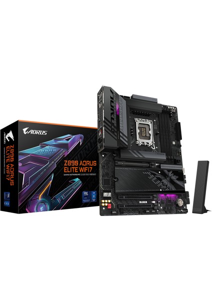 Gıgabyte Z890 A Elıte Wıfı7 Atx Anakart, Intel Z890 Chipset, Ddr5 Bellek, Lga 1851 Soket Tipi