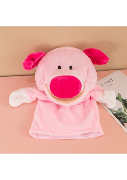 Pembe Domuz Rol Yapma Çocuk Yatıştırıcı El Kuklası Peluş Oyuncak 25CM (Yurt Dışından)