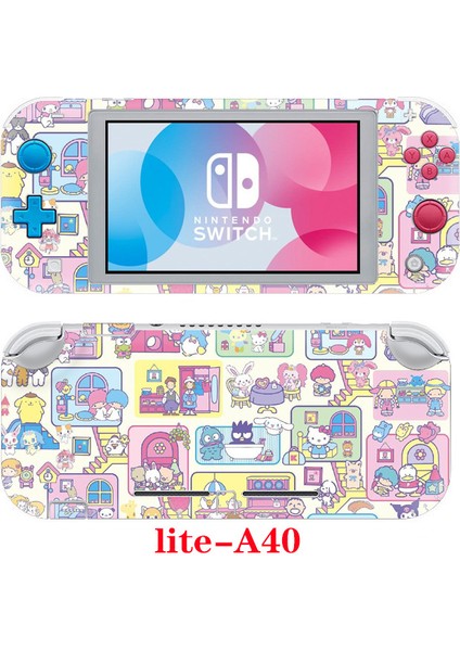 Nintendo Switch Lite Serisi Çizgi Film Çıkartmaları A40 ile Uyumlu (Yurt Dışından)