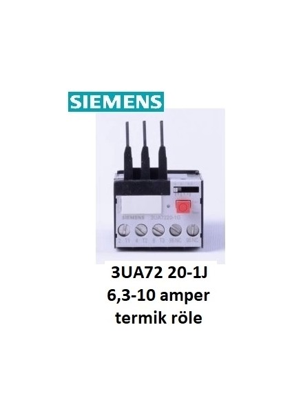 Sıemens 3UA72 20-1j 6,3-10 Amper Termik Röle