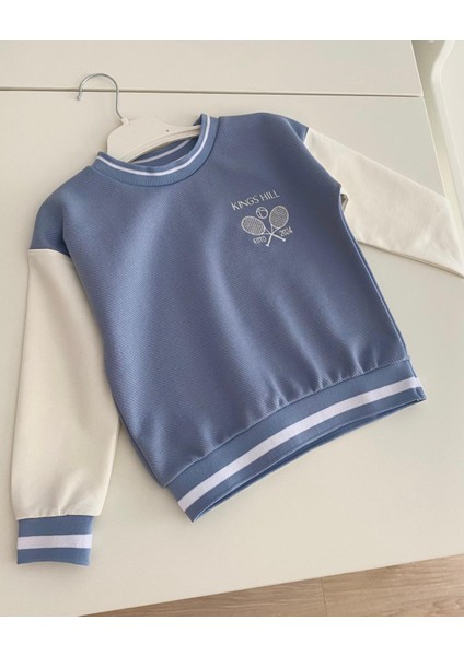 Unisex Kız / Erkek Çocuk Renkli Pamuklu Nakışlı Sweatshirt fırsatları