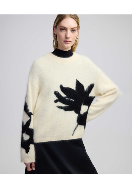 Kontrast Jakarlı Pelüş Triko IW6240050229018