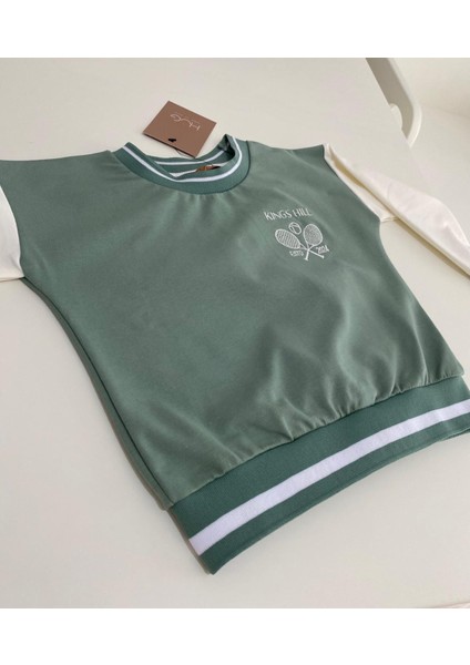 Unisex Kız / Erkek Çocuk Renkli Pamuklu Nakışlı Sweatshirt fiyatları