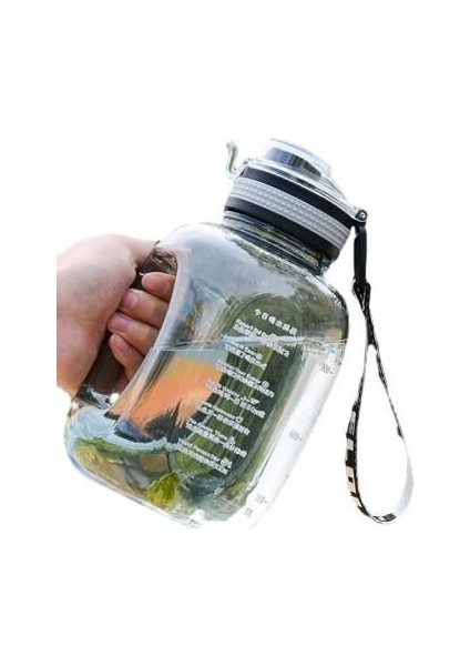 Ekstra Büyük Kapasiteli Büyük Göbek Kupa Şeffaf Spor Içme Bardağı 1.2l (Yurt Dışından)
