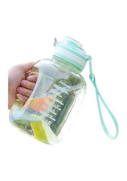 Ekstra Büyük Kapasiteli Büyük Göbek Kupa Şeffaf Spor Içme Bardağı 1.2l (Yurt Dışından)