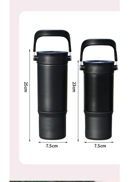 Taşınabilir El Tipi Tek Tuşla Açılan Kapak 316 Paslanmaz Çelik Yalıtım Fincanı Kahve Fincanı Büyük Kapasiteli Içme Fincanı 770ML/900ML (Yurt Dışından)