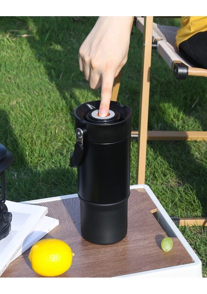 Taşınabilir El Tipi Tek Tuşla Açılan Kapak 316 Paslanmaz Çelik Yalıtım Fincanı Kahve Fincanı Büyük Kapasiteli Içme Fincanı 770ML/900ML (Yurt Dışından)