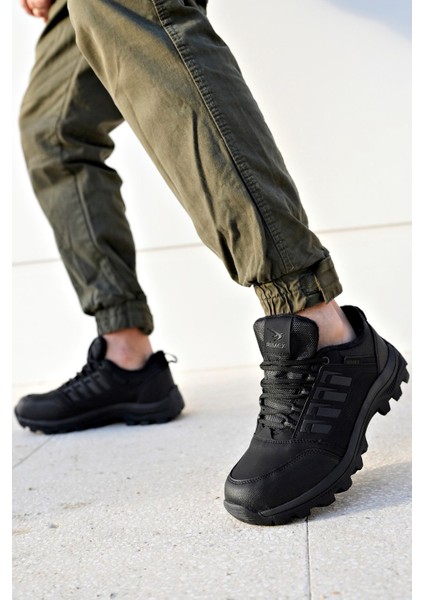 Izland Siyah Unisex Garantili Trekking Outdoor Bağcıklı Yandan Fermuarlı Kışlık Bot IZLAND-3547