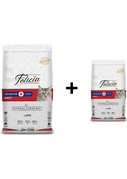 Kuzulu Yetişkin Kedi Maması 12 kg + 1 Adet Felicia Kuzulu Yetişkin Kedi Maması 2 kg