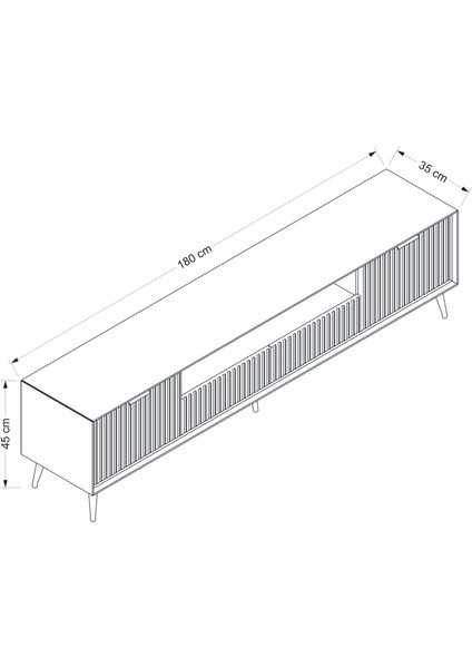 Kale Luxe Tv 180 cm Ayaklı Tv Unıtesı-Kumtası