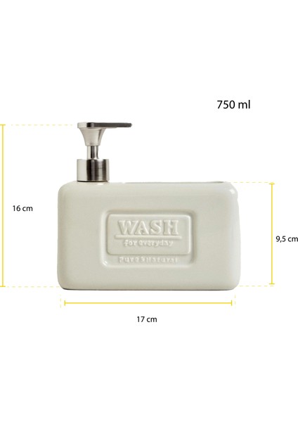 Ashley Grey Sıvı Sabunluk 750 ml Dayanıklı Malzeme Ergonomik Pompa ve Suya Dayanıklı Şık Gri Tasarım indirimleri