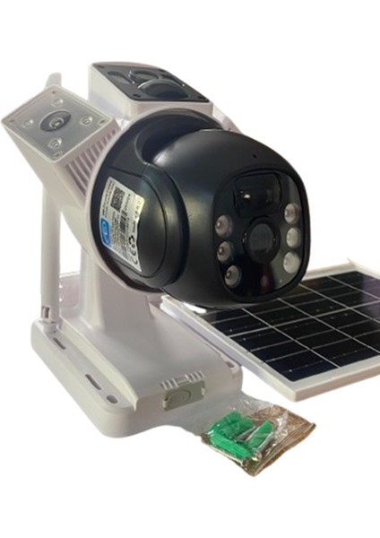 4g 6mp Solar Panelli Güneş Enerjili Akıllı Güvenlik Kamerası Hareket Sensörlü Gece Görüşlü Kamera fırsatları