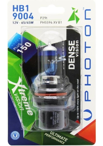 Hb1 9004 Xtreme Vision Blister +%150 Fazla Işık (Tekli Blister)