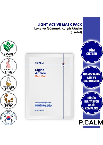 Lıght Mask Pack / Lıght Actıve Maske 1 Adet