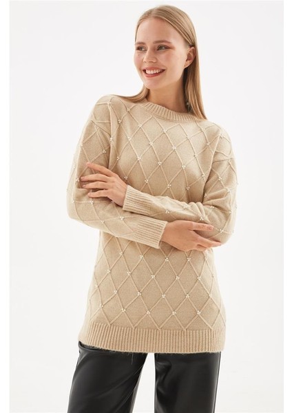 Fashıon Frıends Kadın Incili Tunik 24K0348K1