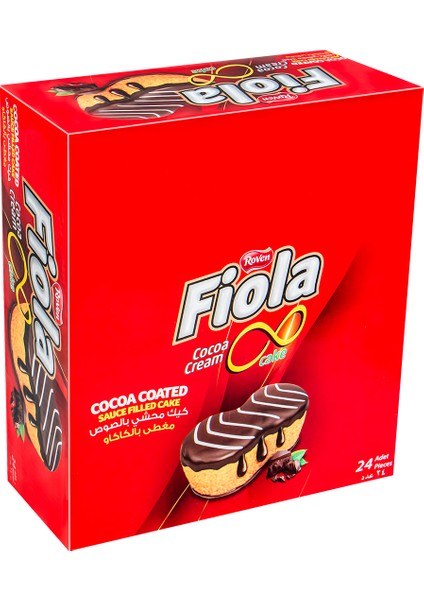 Fiola Çikolatalı Kremalı ve Çikolata Kaplı Kek - 24'lü