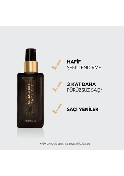 Professional Dark Oil Saç Yağı 95 ml - Tüm Saç Tipleri İçin