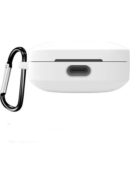 Xiaomi Redmi Buds 6 Active Kılıf Model Uyumlu Mat Silikon Soft Kancalı Sf7 Beyaz