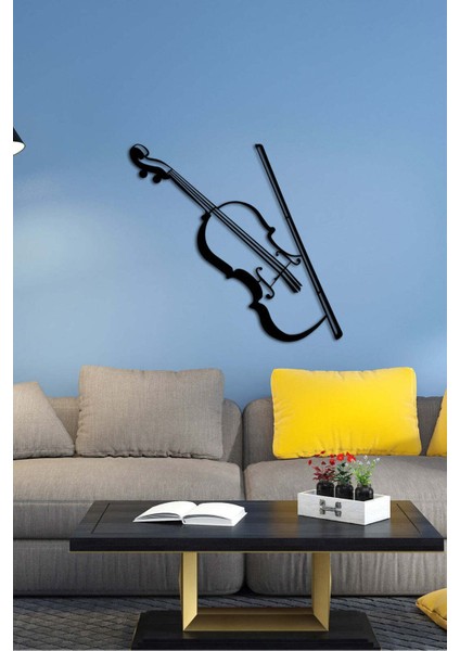 - Keman Metal Duvar Müzik Tablosu - Ev Ofis Dekorasyonu - 75 x 76 - cm - Siyah - MÜZIK-014 modelleri