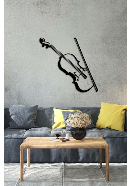 - Keman Metal Duvar Müzik Tablosu - Ev Ofis Dekorasyonu - 75 x 76 - cm - Siyah - MÜZIK-014 fırsatları