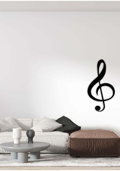 - Sol Anahtarı Metal Duvar Müzik Tablosu - Ev Ofis Dekorasyonu - 70 x 26 - cm - Siyah - MÜZIK-039 modelleri
