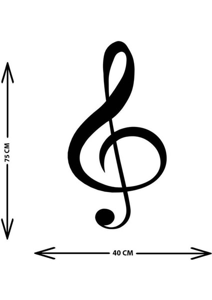 - Sol Anahtarı Metal Duvar Müzik Tablosu - Ev Ofis Dekorasyonu - 70 x 26 - cm - Siyah - MÜZIK-039 indirimleri