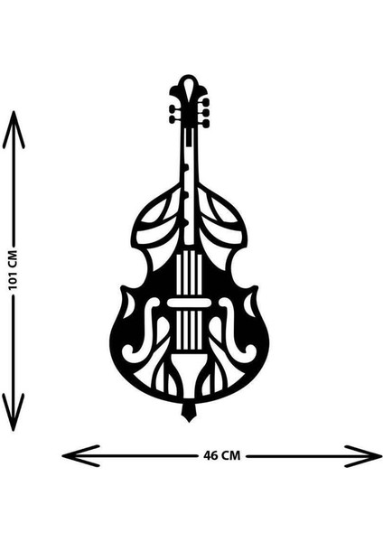 - Icon Keman Metal Duvar Müzik Tablosu - Ev Ofis Dekorasyonu - 45 x 100 - cm - Siyah - MÜZIK-041 indirimleri