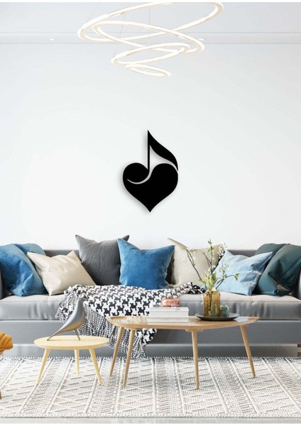 - Sol Aşkına Metal Duvar Müzik Tablosu - Ev Ofis Dekorasyonu - 50 x 33 - cm - Siyah - MÜZIK-053