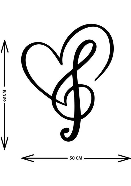 - Sol Aşkına Metal Duvar Müzik  Tablosu - Ev Ofis Dekorasyonu - 62 x 50 - cm - Siyah - MÜZIK-061