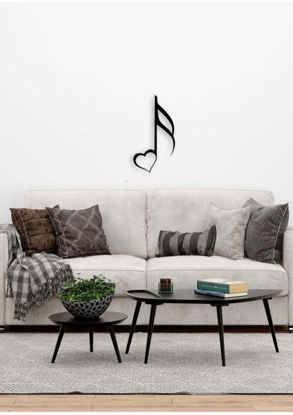 - Sol Aşkına Metal Duvar Müzik Tablosu - Ev Ofis Dekorasyonu - 32 x 60 - cm - Siyah - MÜZIK-078