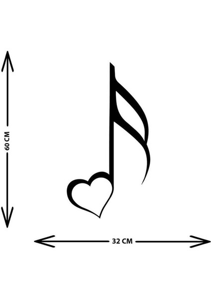 - Sol Aşkına Metal Duvar Müzik Tablosu - Ev Ofis Dekorasyonu - 32 x 60 - cm - Siyah - MÜZIK-078