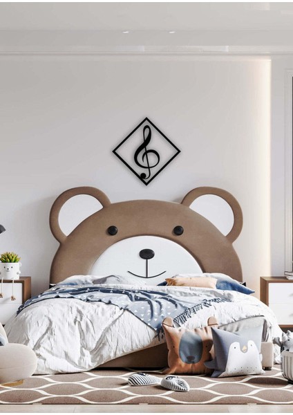 - Çerçeveli Sol Anahtarı Metal Duvar Müzik Tablosu - Ev Ofis Dekorasyonu - 60 x 60 - cm - Siyah - MÜZIK-090