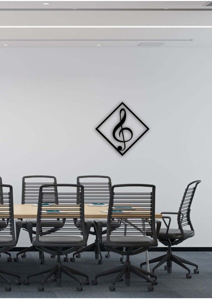 - Çerçeveli Sol Anahtarı Metal Duvar Müzik Tablosu - Ev Ofis Dekorasyonu - 60 x 60 - cm - Siyah - MÜZIK-090 fiyatları