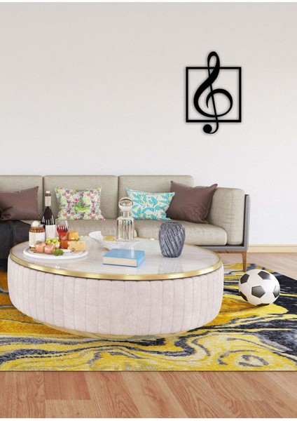 - Çerçeveli Sol Anahtarı Metal Duvar Müzik Tablosu - Ev Ofis Dekorasyonu - 60 x 40 - cm - Siyah - MÜZIK-091 modelleri