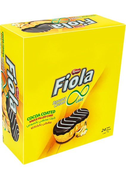 Fiola Muz Kremalı ve Çikolata Kaplı Kek - 24'lü modelleri