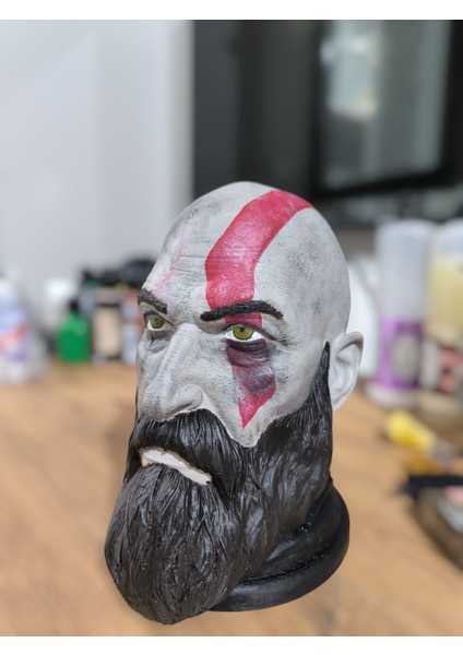 Kratos Figürü Dekoratif Obje & Kulaklık Standı – 3D Baskı El Yapımı