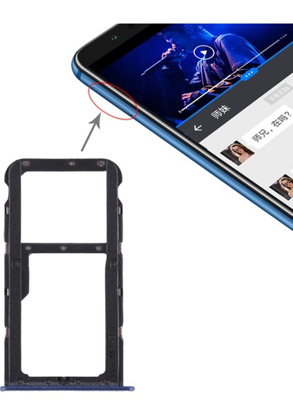 Huawei Honor Play 7x Için Tepsi + Mikro Sd Kart Tepsisi (Yurt Dışından)
