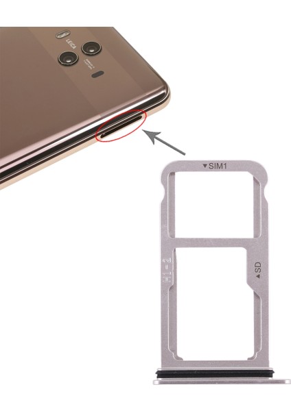 Huawei Mate 10 Için Tepsi + Mikro Sd Kart Tepsisi (Yurt Dışından)