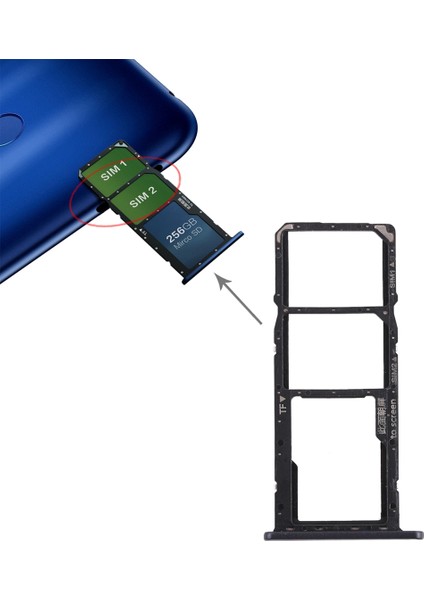 Huawei Honor 8c Için Tepsi + Mikro Sd Kart Tepsisi (Yurt Dışından)