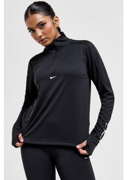 Dri Fit Pacer 1/4 Zip Kadın Siyah Sweatshirt fiyatları
