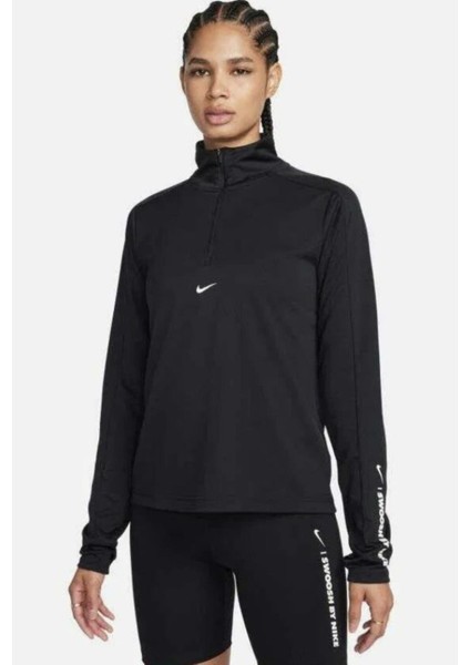 Dri Fit Pacer 1/4 Zip Kadın Siyah Sweatshirt modelleri