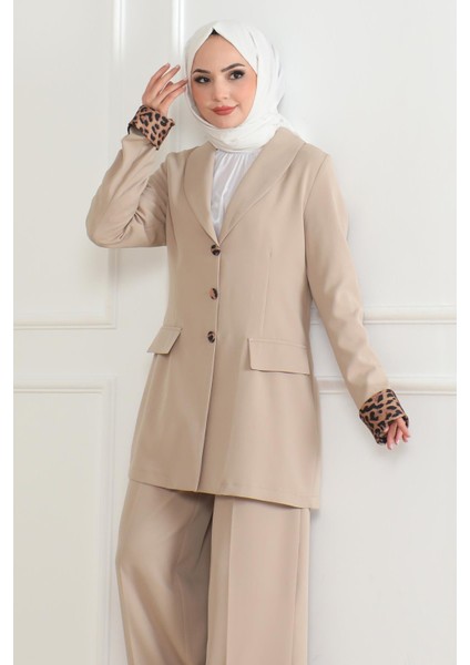 Leopar Desenli Takım Taba 19218
