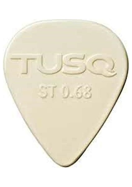 PQP-0068-W6 Tusq Pick 0.68MM White 6 Pack Bright Tone Pena