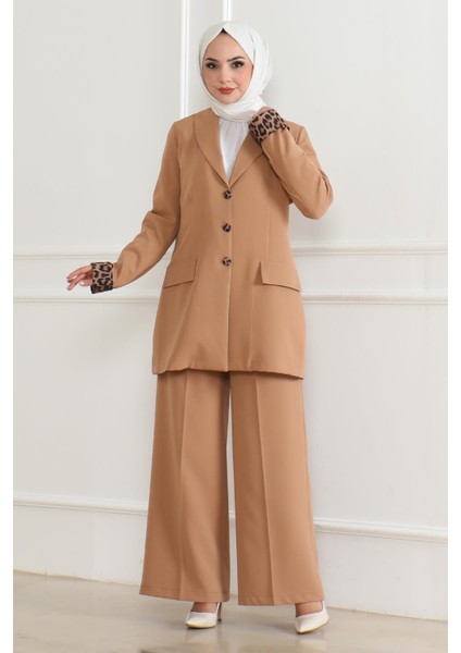 Leopar Desenli Takım Taba 19218 modelleri