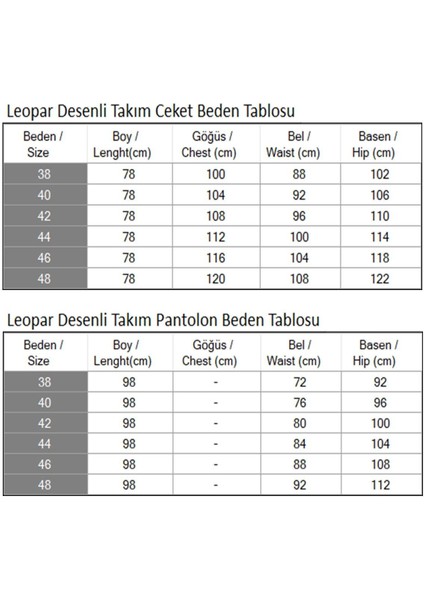 Leopar Desenli Takım Taba 19218