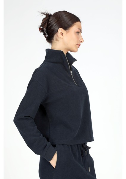 Vegas Kadın Dik Yaka Sweatshirt Lacivert fiyatları