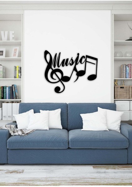 - Music Metal Duvar Müzik Tablosu - Ev Ofis Dekorasyonu - 70 X 56 - Cm - Siyah - Müzık-049 modelleri