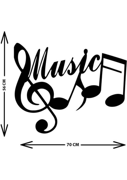 - Music Metal Duvar Müzik Tablosu - Ev Ofis Dekorasyonu - 70 X 56 - Cm - Siyah - Müzık-049 indirimleri