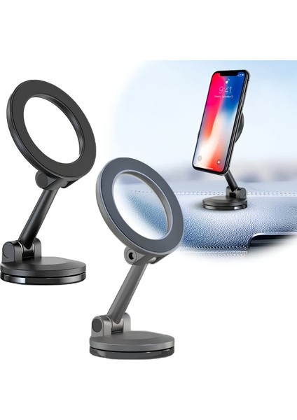 Mıktanıslı Torpidoya Yapışan Oto Araç Içi Telefon Tutucu + 2 Adet Manyetik Magsafe Halka %100 Metal fiyatları