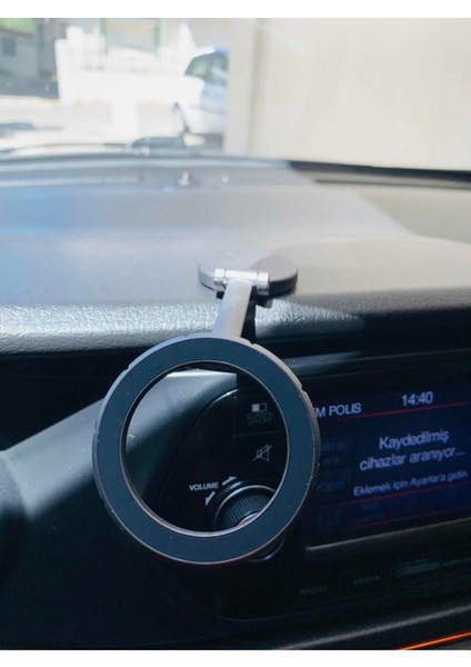 Mıktanıslı Torpidoya Yapışan Oto Araç Içi Telefon Tutucu + 2 Adet Manyetik Magsafe Halka %100 Metal indirimleri